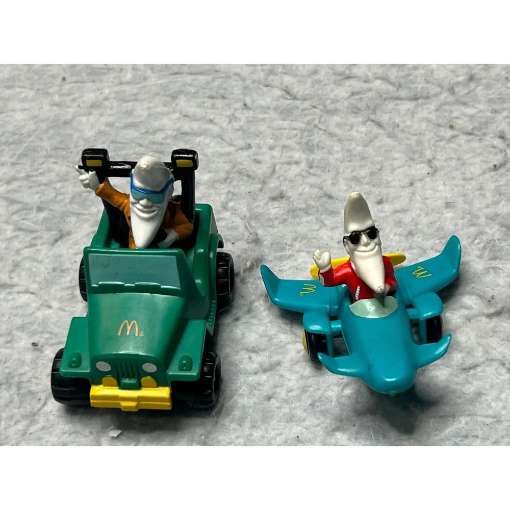 Vintage 1988 McDonalds‎ Mac Tonight Happy Meal Toy Lot Jeep Airplane Moon Man